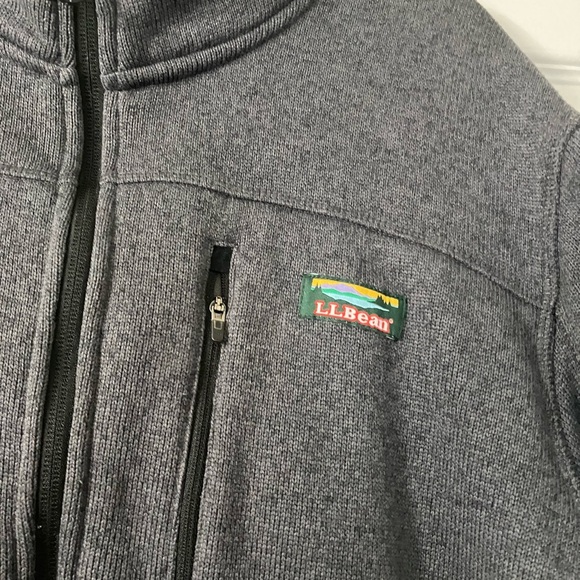 Men's L.L.Bean Sweater Fleece Full-Zip Jacket XL Gray - Picture 2 of 6
